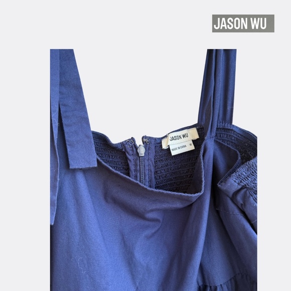 Jason Wu Multi-Tier Eyelet Maxi Dress – Women’s Size M – Navy Blue - Picture 4 of 6